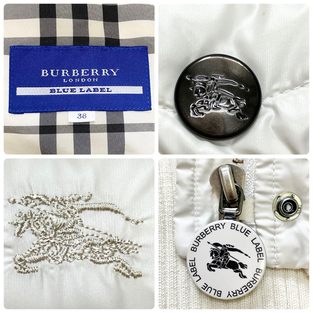 未使用 BURBERRY BLUE LABEL ダウンベストノバチェック ファー