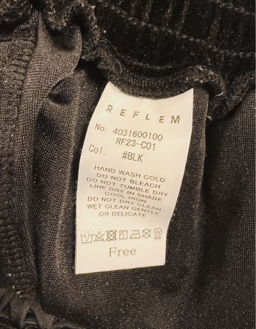 レフレム ロゴテープベロアジャージパンツ