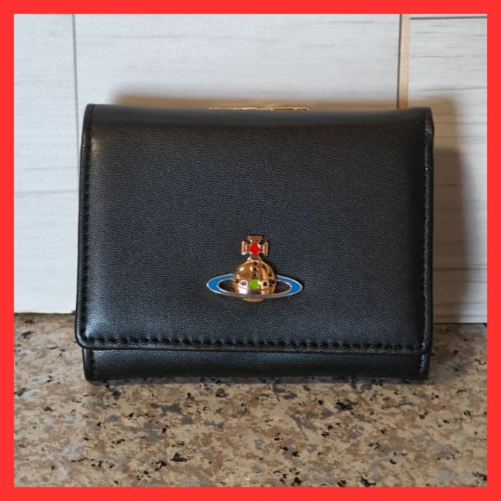 【新品未使用】ヴィヴィアンウエストウッド三つ折り財布　913VW124　ブラック