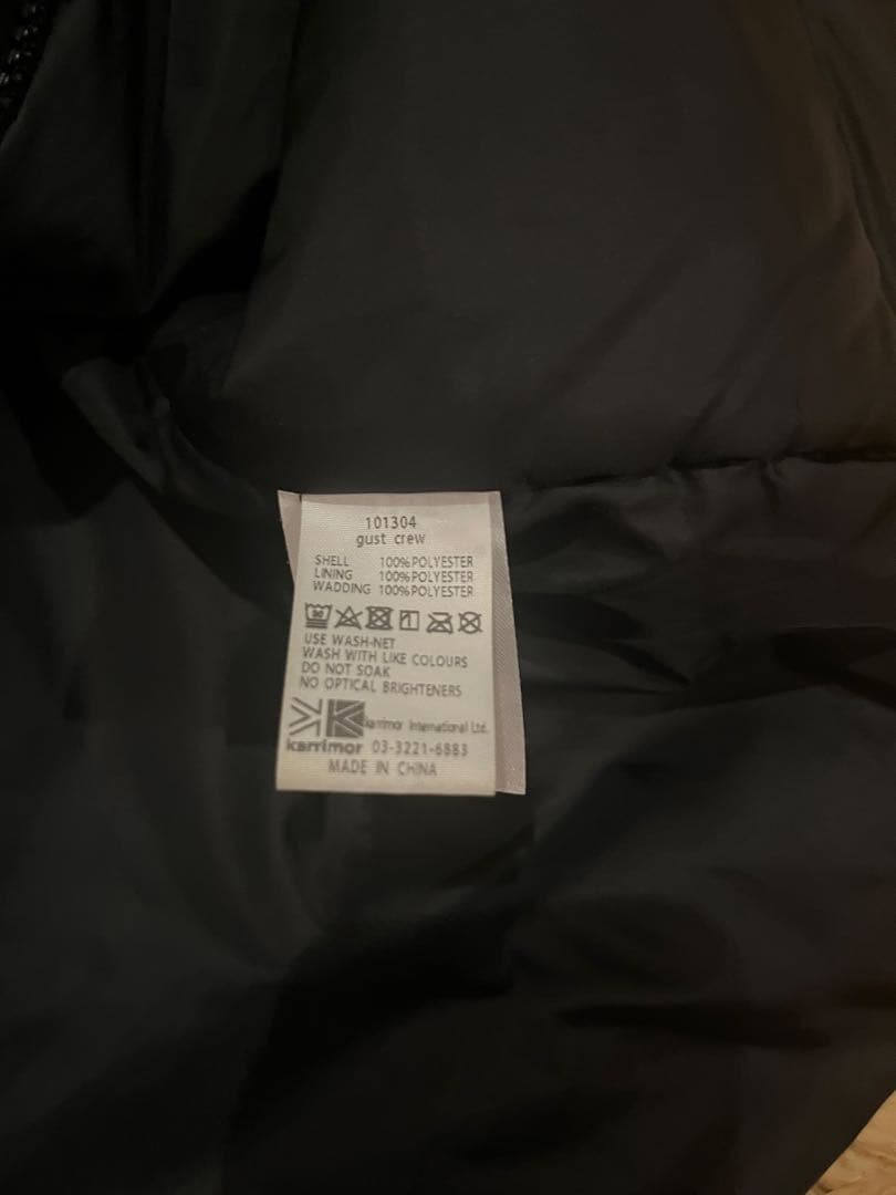 karrimor カリマー　中綿ナイロンジャケット　ブラック　サイズ