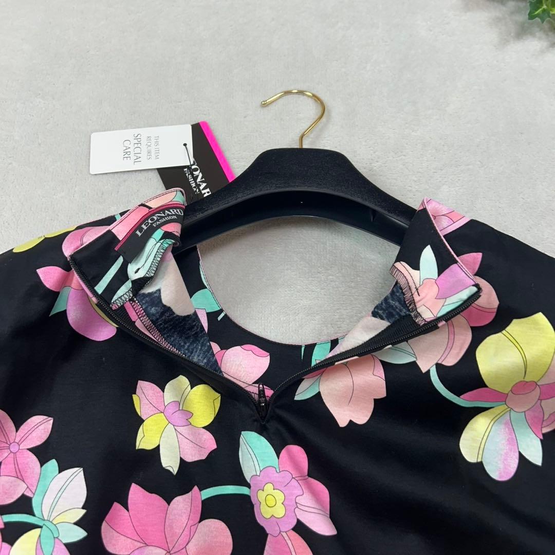 K396 新品未使用 L レオナール タグ付き 花柄 カットソー レディース