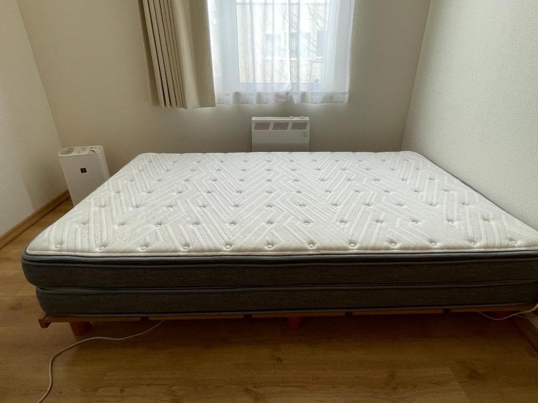 【N-Sleep】出品4/6迄 セミダブル Hard2-CR フレーム付 送料込