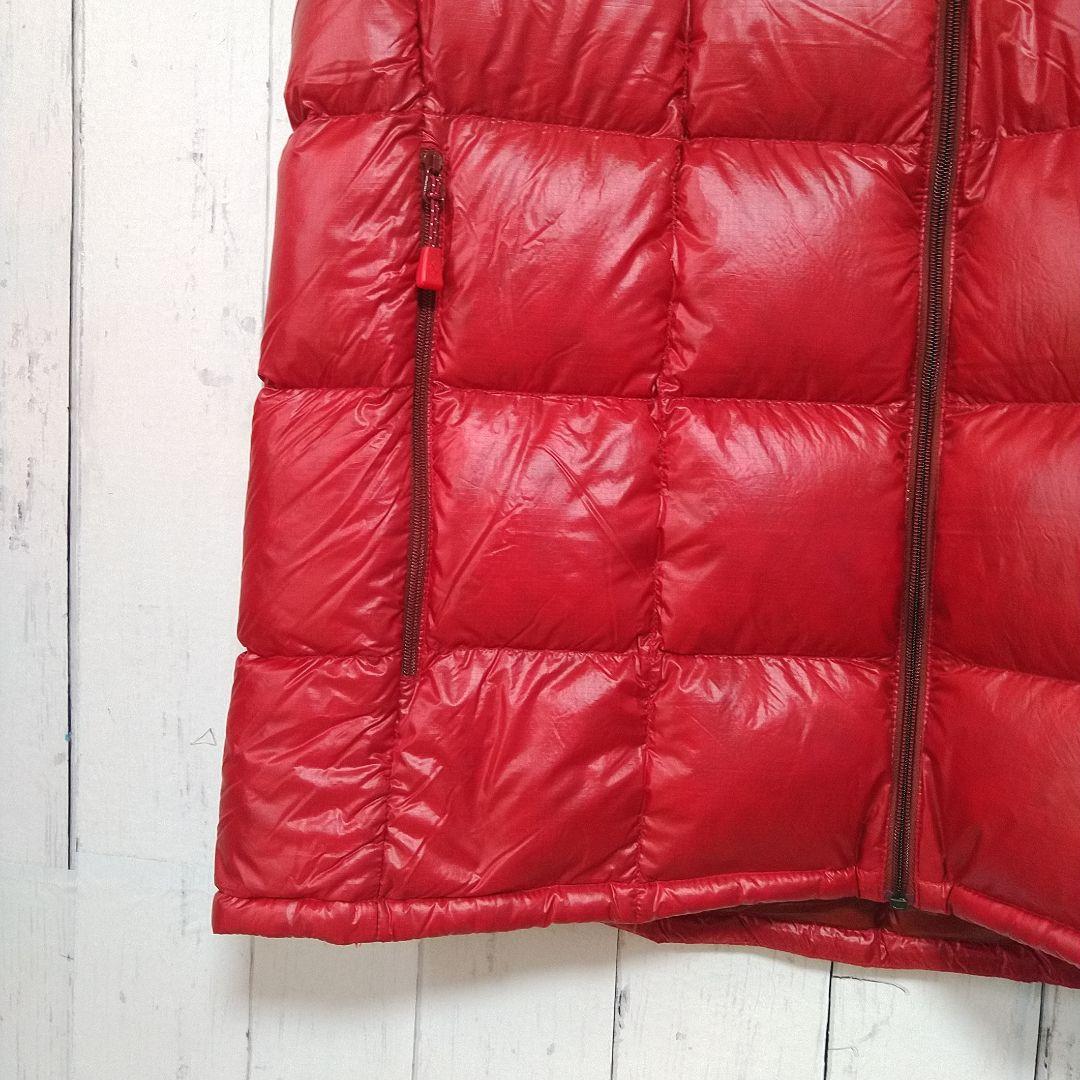 ほぼ新品　モンベル　スペリオダウンベスト　軽量　羽毛　800FP　赤　XL
