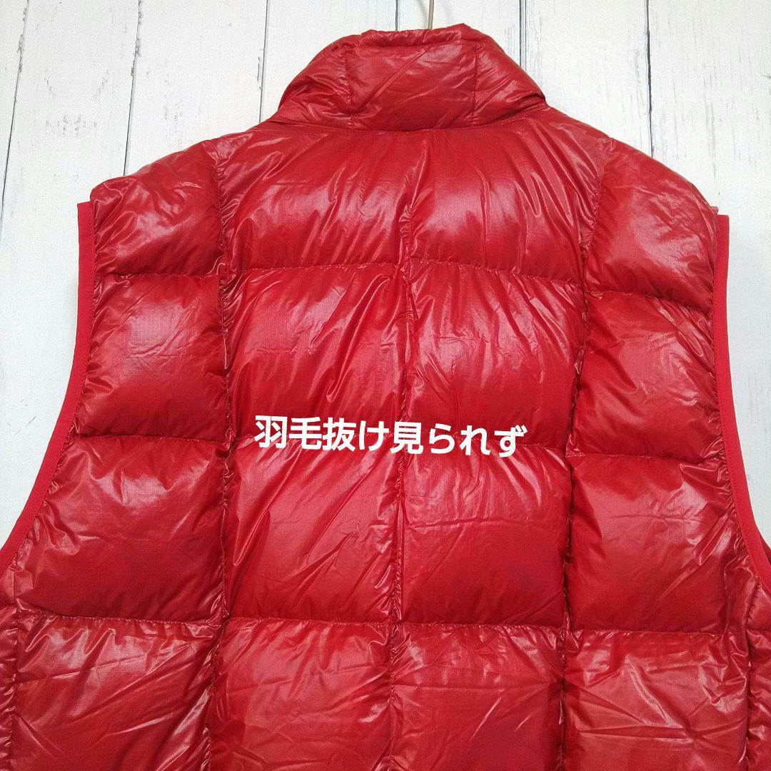ほぼ新品　モンベル　スペリオダウンベスト　軽量　羽毛　800FP　赤　XL