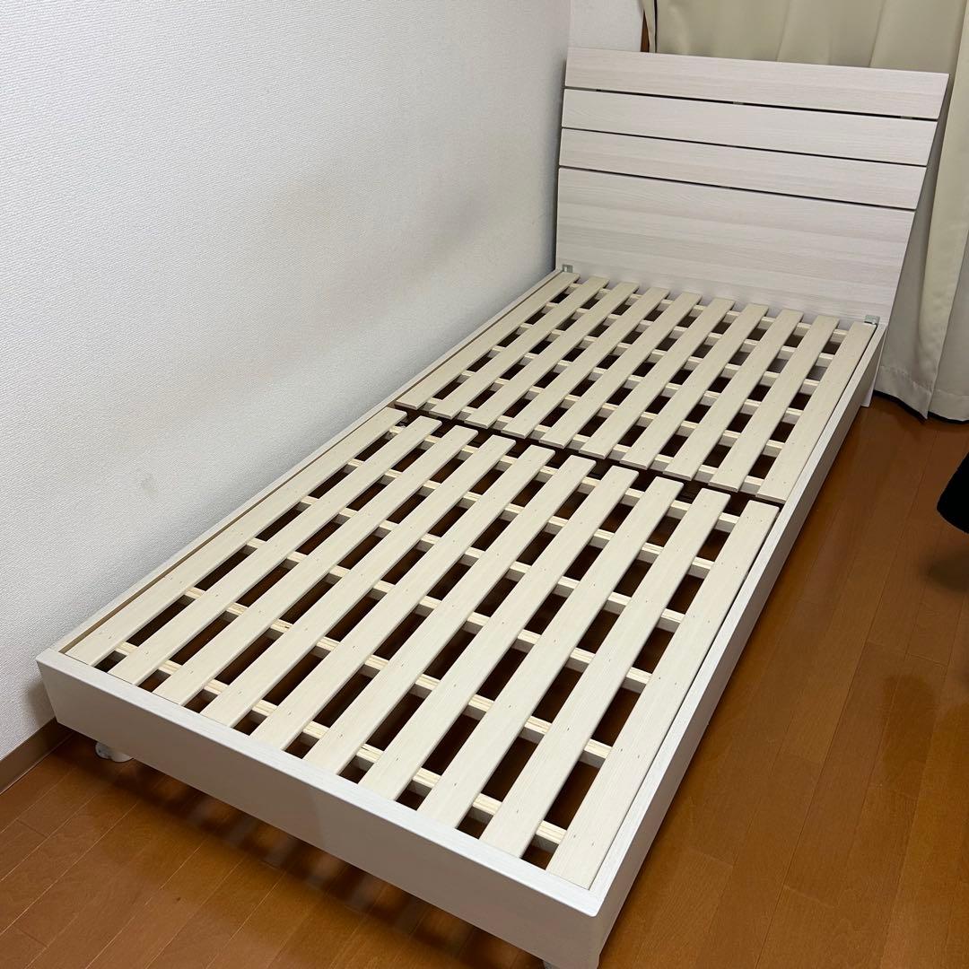 (江戸川区引取1.5万割引)ニトリ シングルベッドフレーム EB-001ホワイト