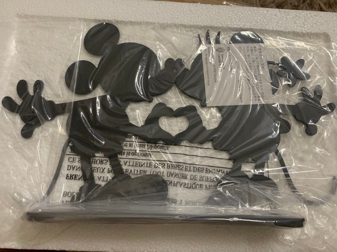 ミッキー＆ミニー　アイアンシルエット　オブジェ　ブラック