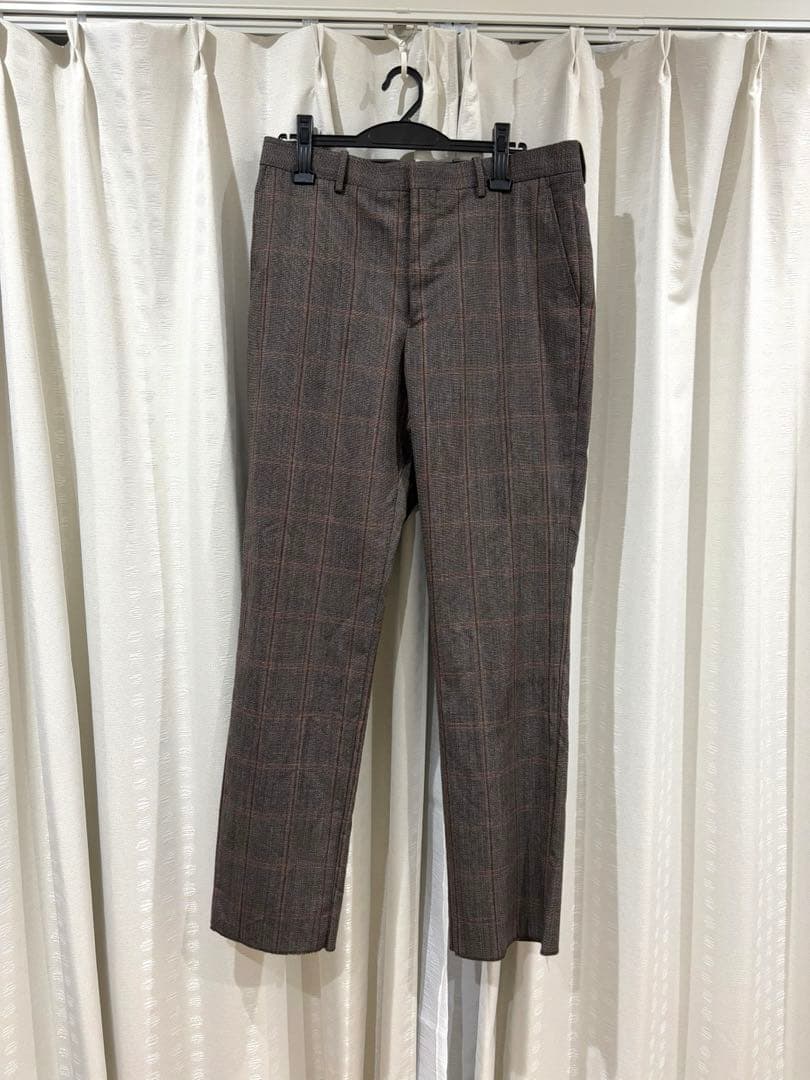 スーツ AURALEE BLUEFACEDWOOL CHECKNARROW SLACKS