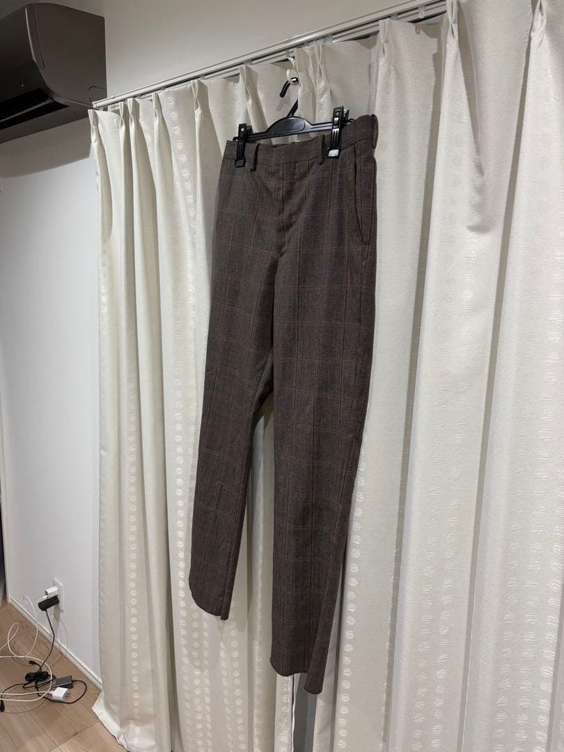 スーツ AURALEE BLUEFACEDWOOL CHECKNARROW SLACKS