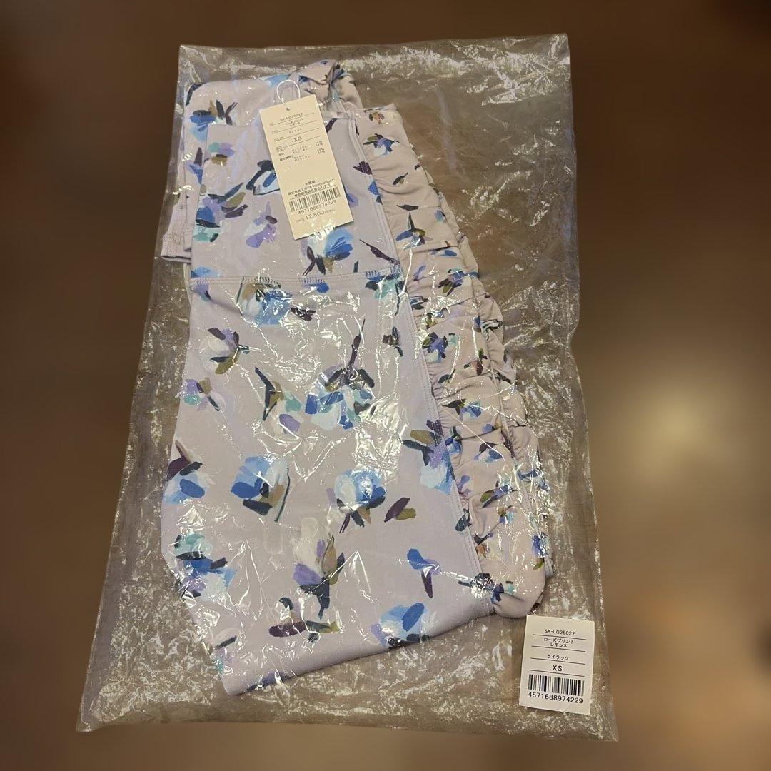 SUKALA ヨガウェア 花柄プリント XSサイズ ローズプリント ライラック