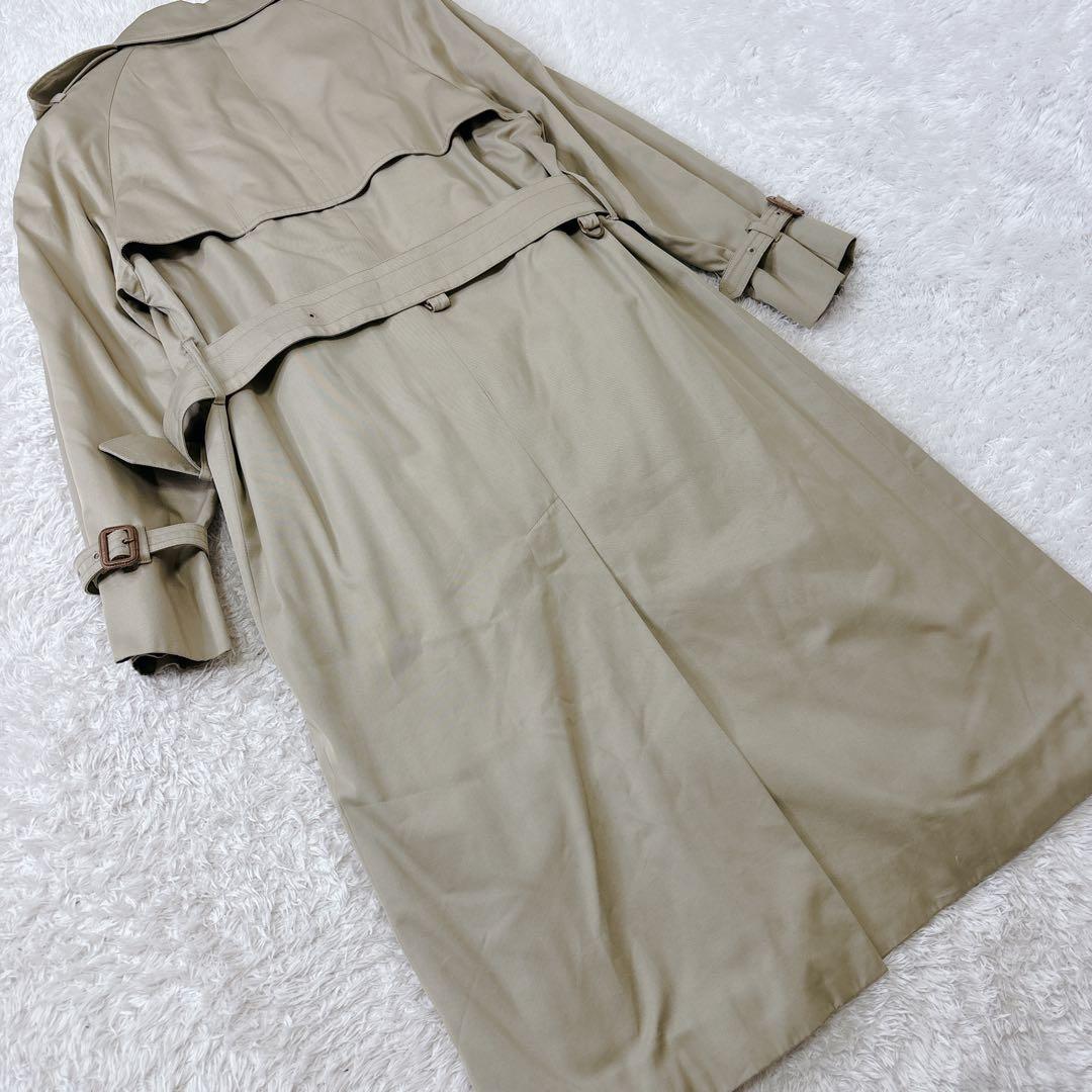 美品　着丈111 アクアスキュータム　トレンチコート　ライナー付き　チェック　L