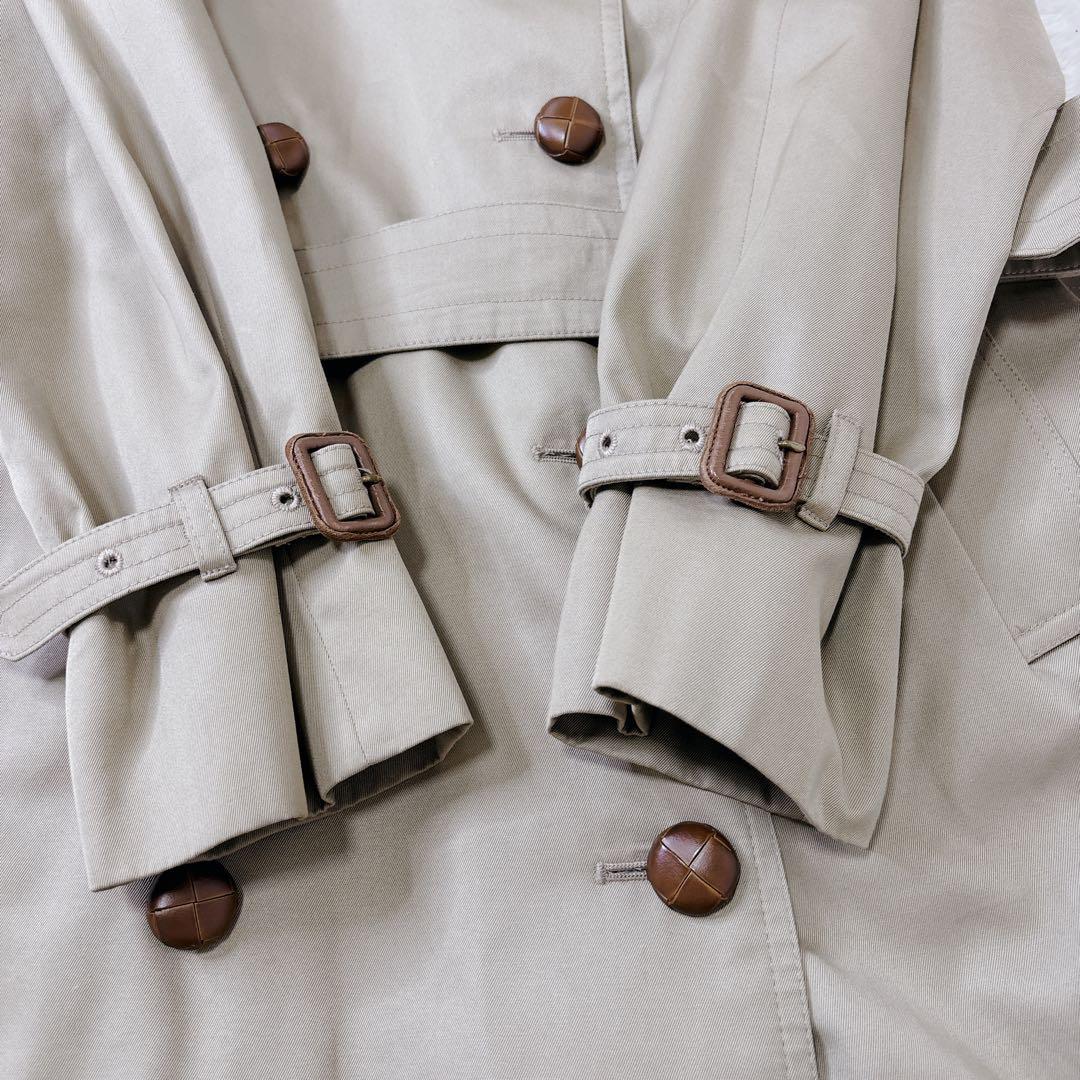 美品　着丈111 アクアスキュータム　トレンチコート　ライナー付き　チェック　L