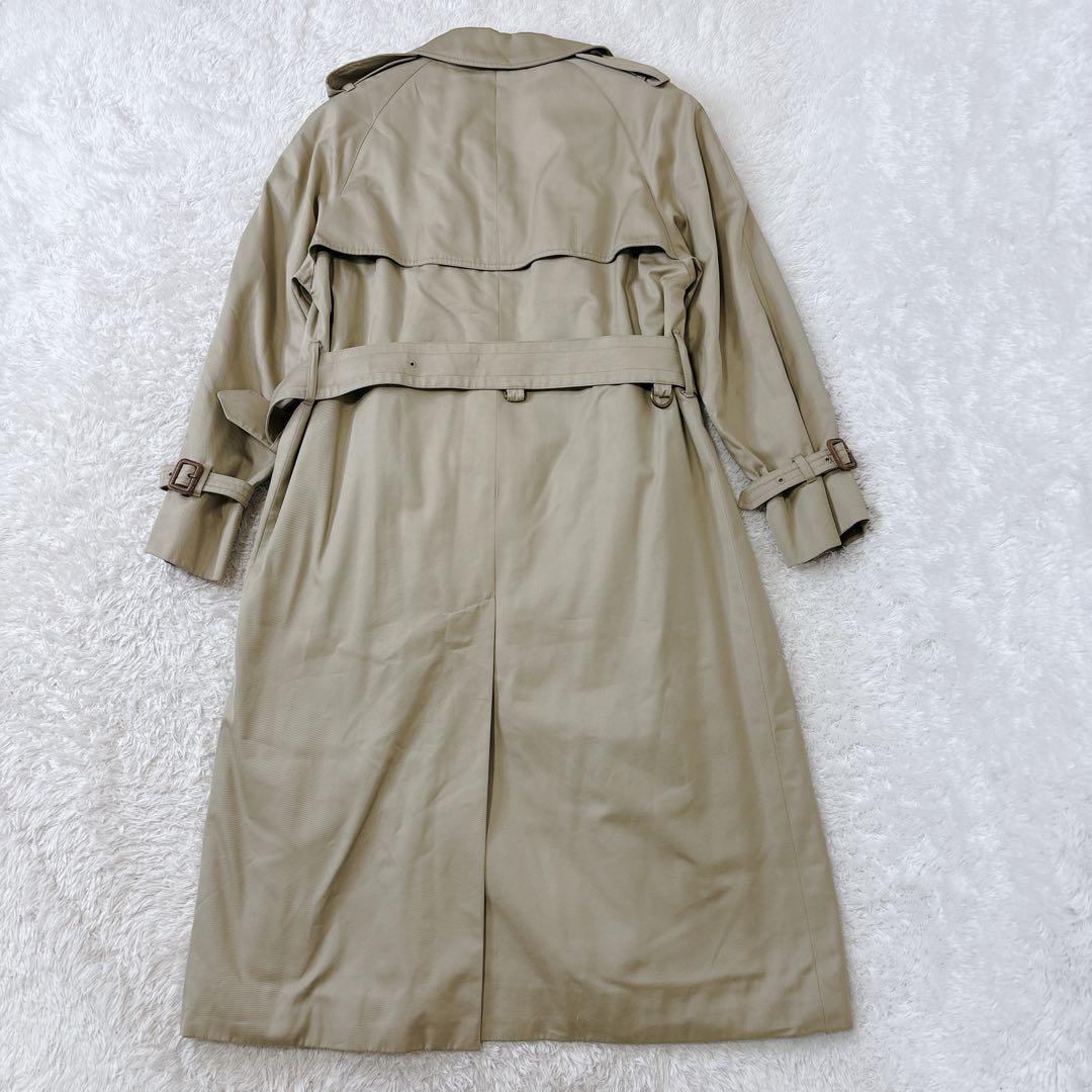 美品　着丈111 アクアスキュータム　トレンチコート　ライナー付き　チェック　L