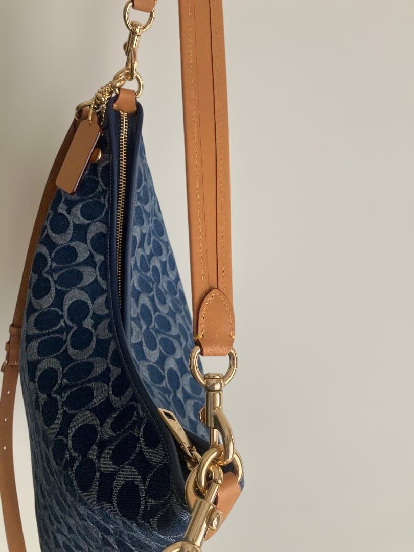 専用　コーチ シグネチャー デニム ショルダー バッグ ブルー CY697