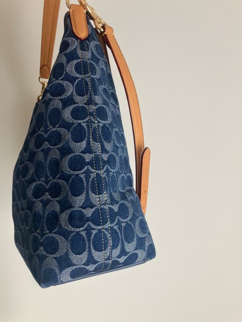 専用　コーチ シグネチャー デニム ショルダー バッグ ブルー CY697