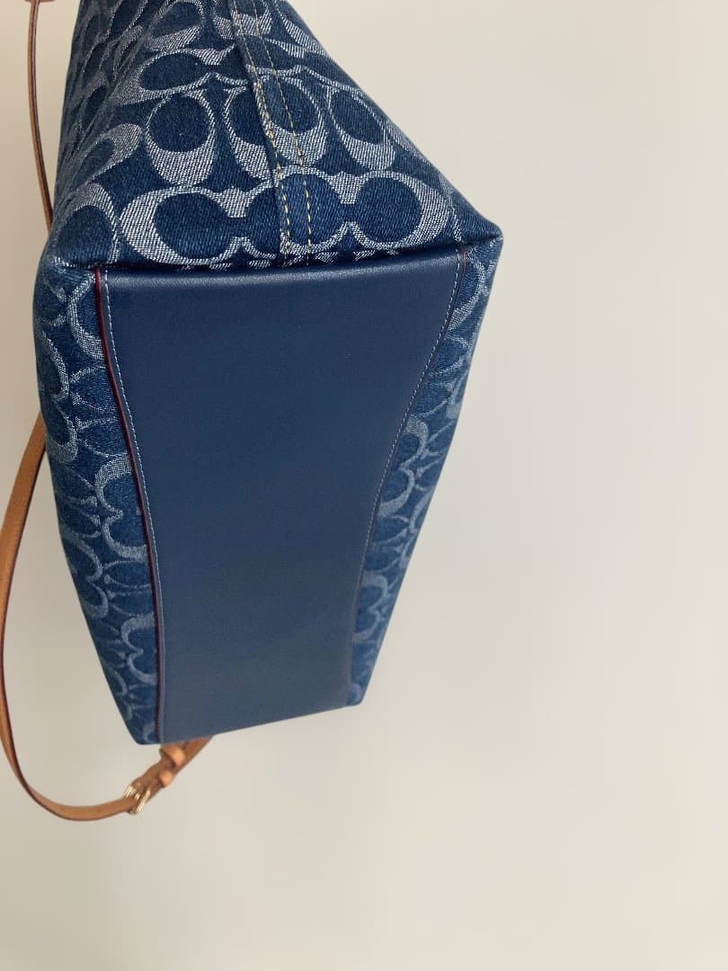 専用　コーチ シグネチャー デニム ショルダー バッグ ブルー CY697