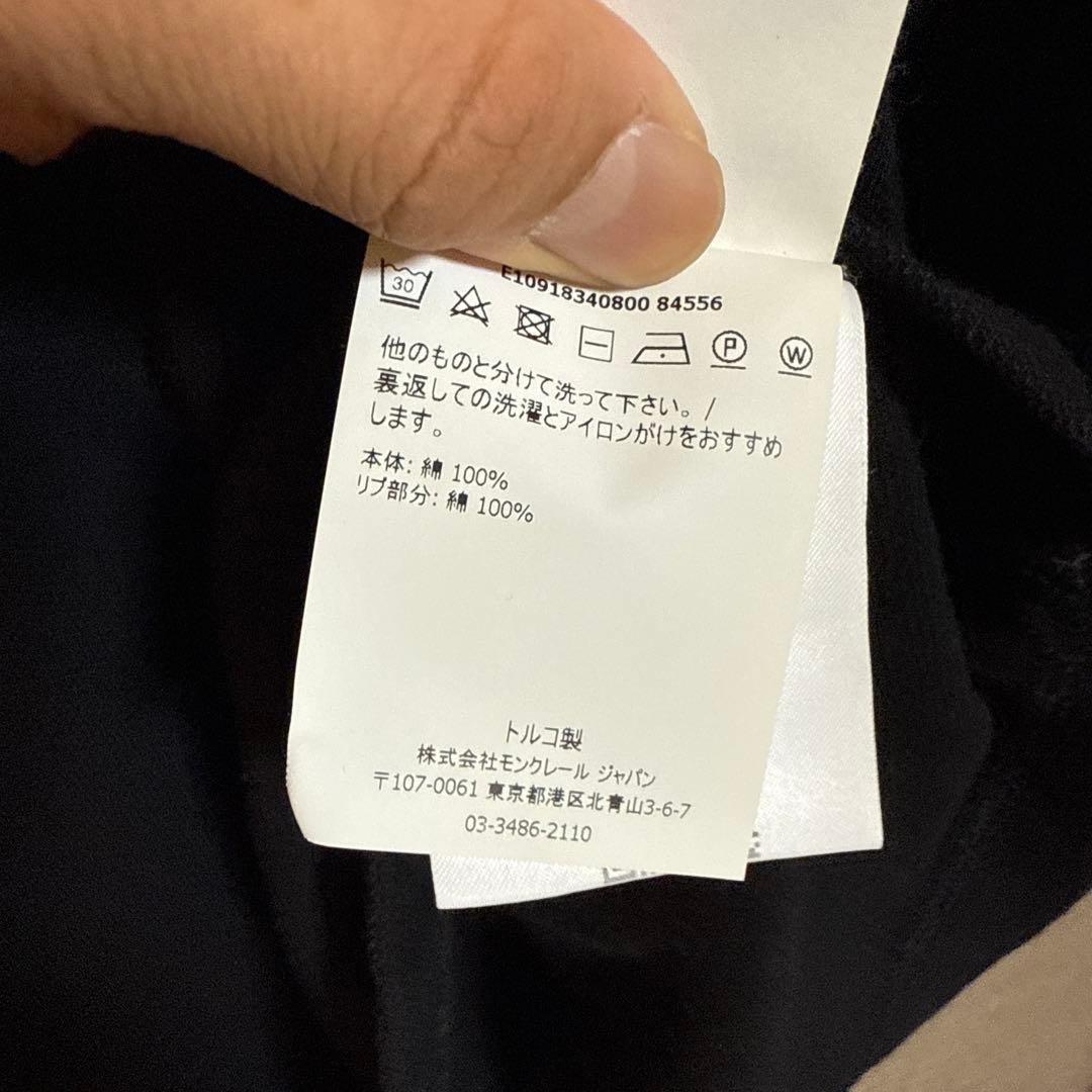 Moncler ブラック ポロシャツ XXL