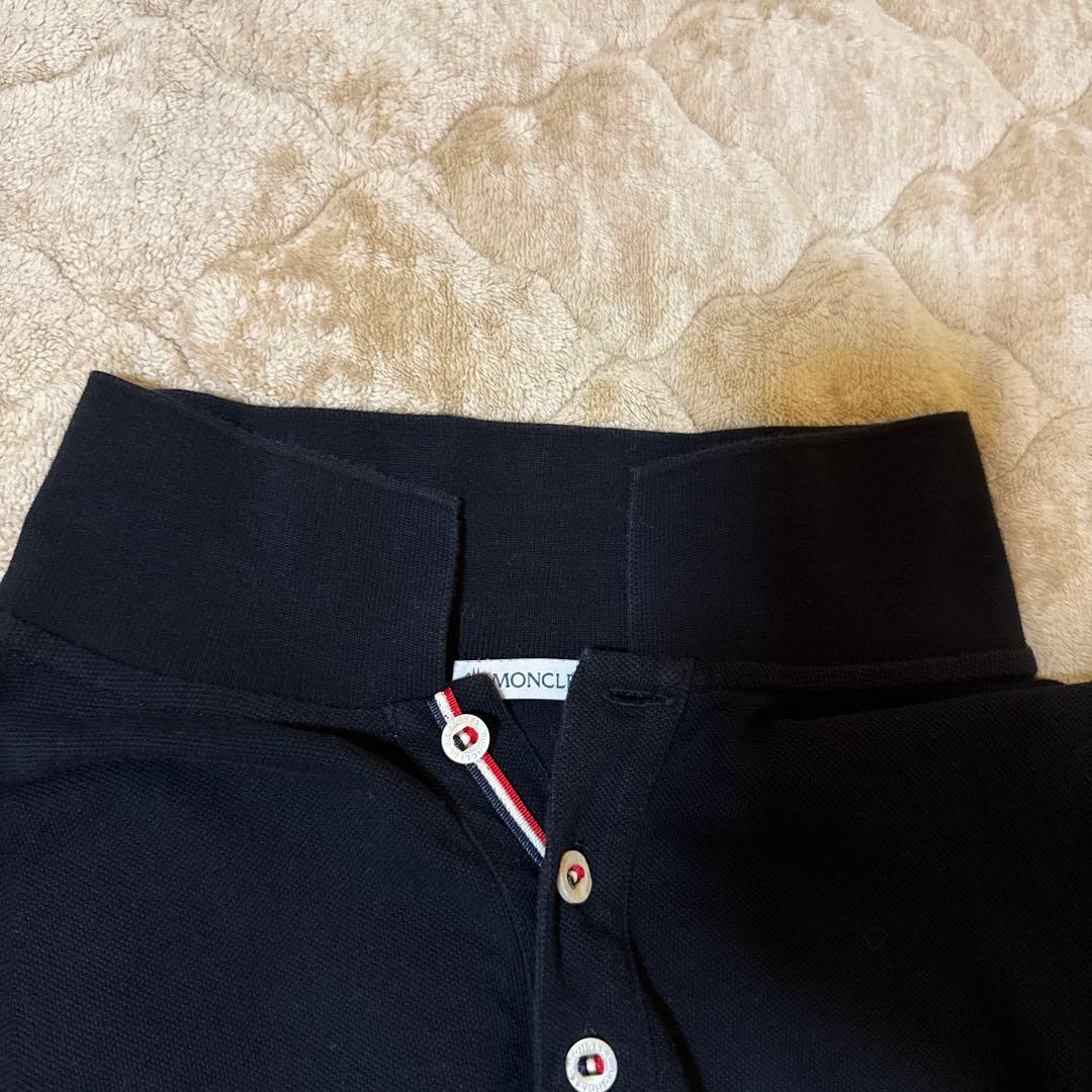 Moncler ブラック ポロシャツ XXL