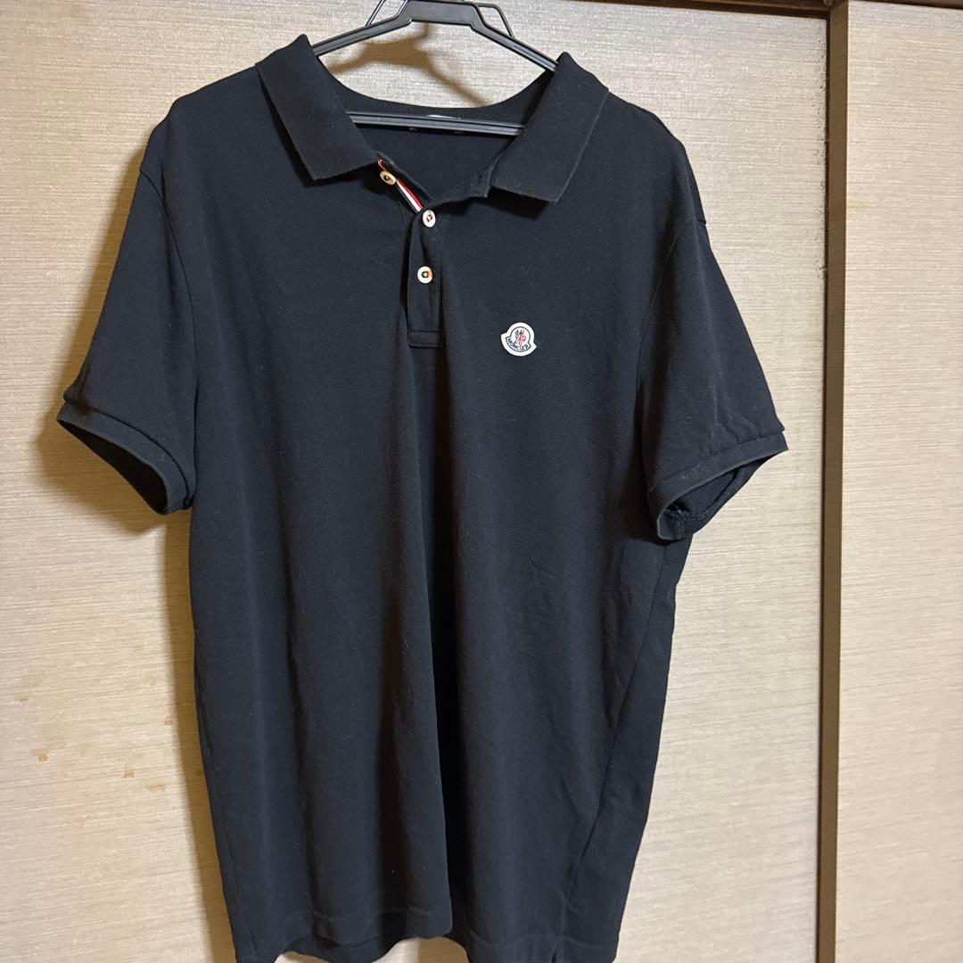 Moncler ブラック ポロシャツ XXL