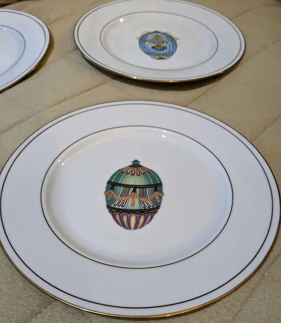 レア物海外 リモージュ 皿 Limoges ファベルジェ柄 美品４枚セット 最安