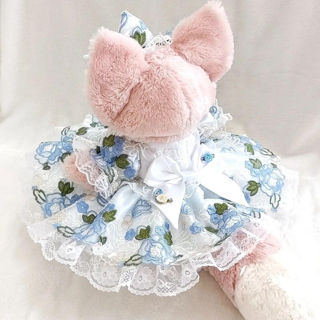 リーナベルコスチューム　1126 Sサイズ用　水色お花のコスチューム