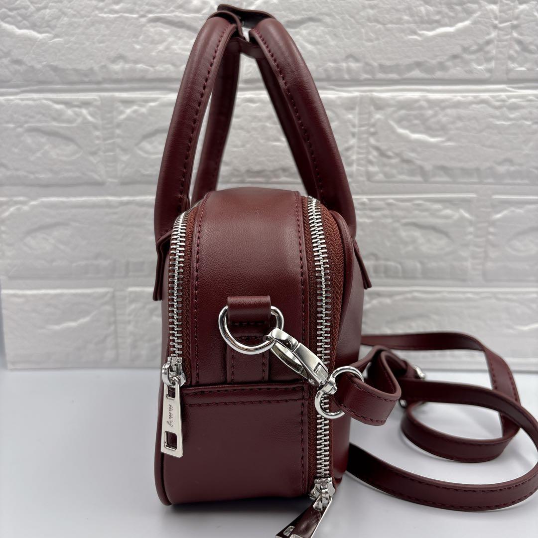 美品✨AWW サボテンレザー 2WAYミニボストンバッグ 即完モデルRED