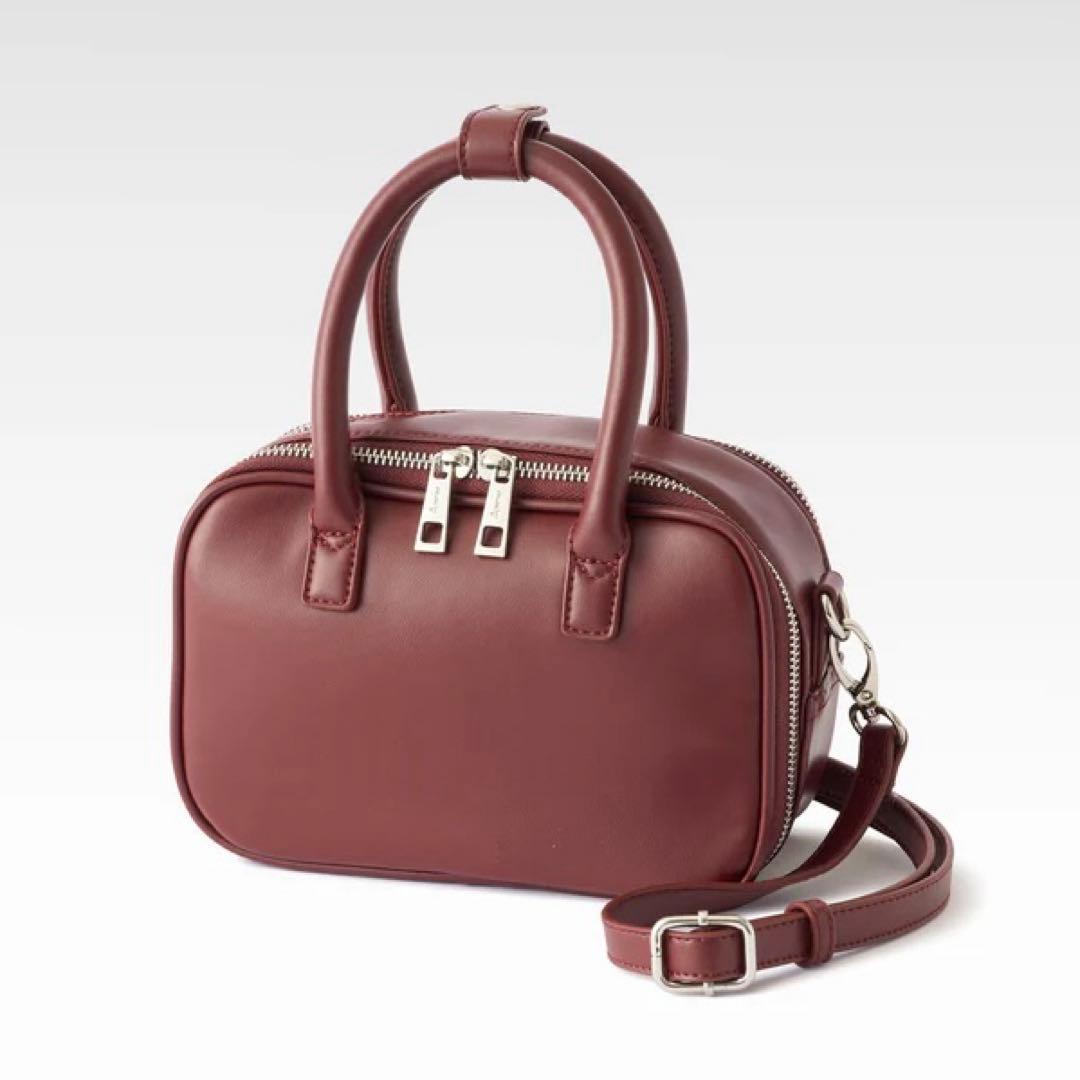 美品✨AWW サボテンレザー 2WAYミニボストンバッグ 即完モデルRED