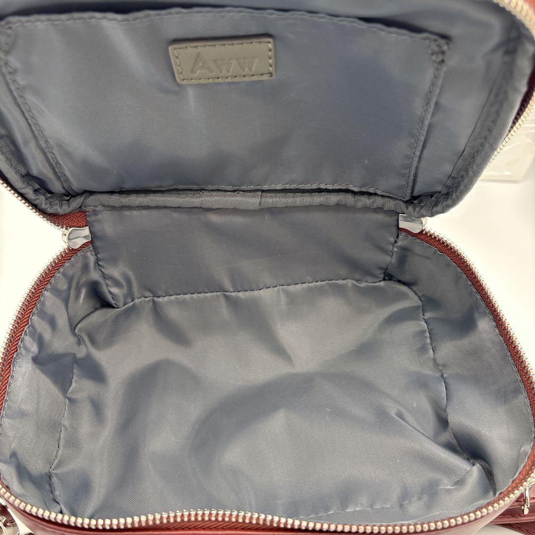 美品✨AWW サボテンレザー 2WAYミニボストンバッグ 即完モデルRED