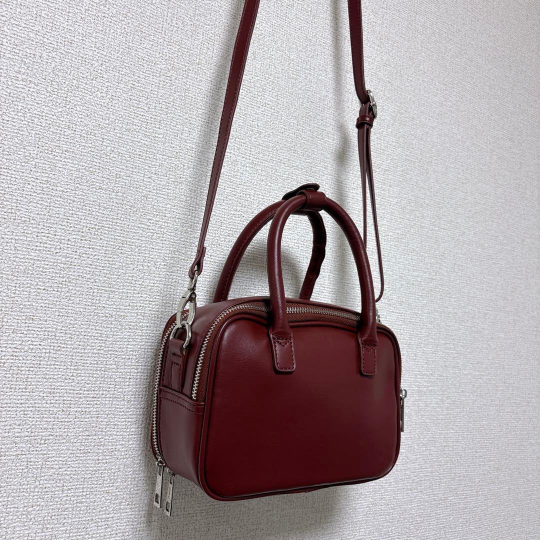 美品✨AWW サボテンレザー 2WAYミニボストンバッグ 即完モデルRED
