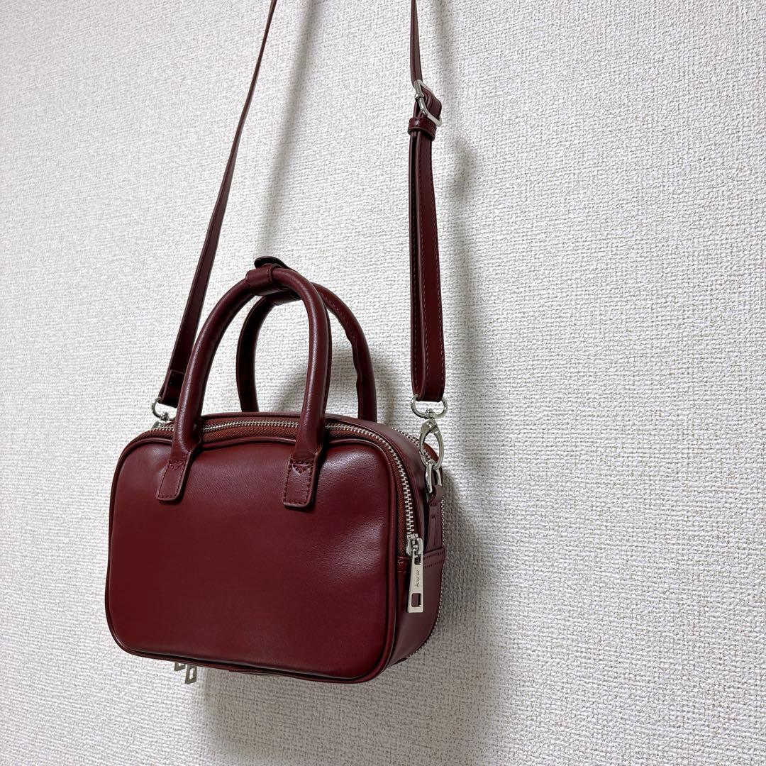 美品✨AWW サボテンレザー 2WAYミニボストンバッグ 即完モデルRED
