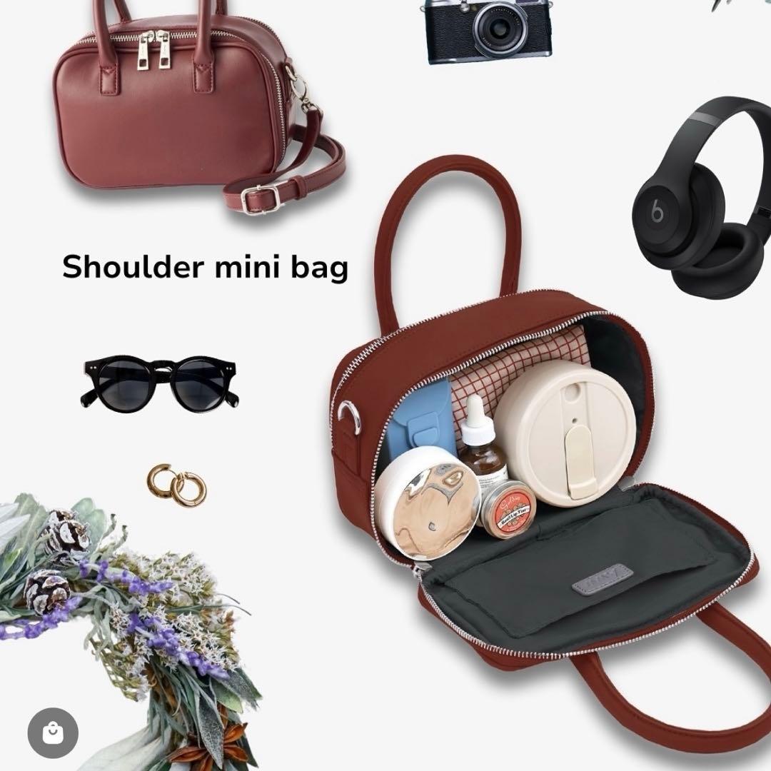 美品✨AWW サボテンレザー 2WAYミニボストンバッグ 即完モデルRED