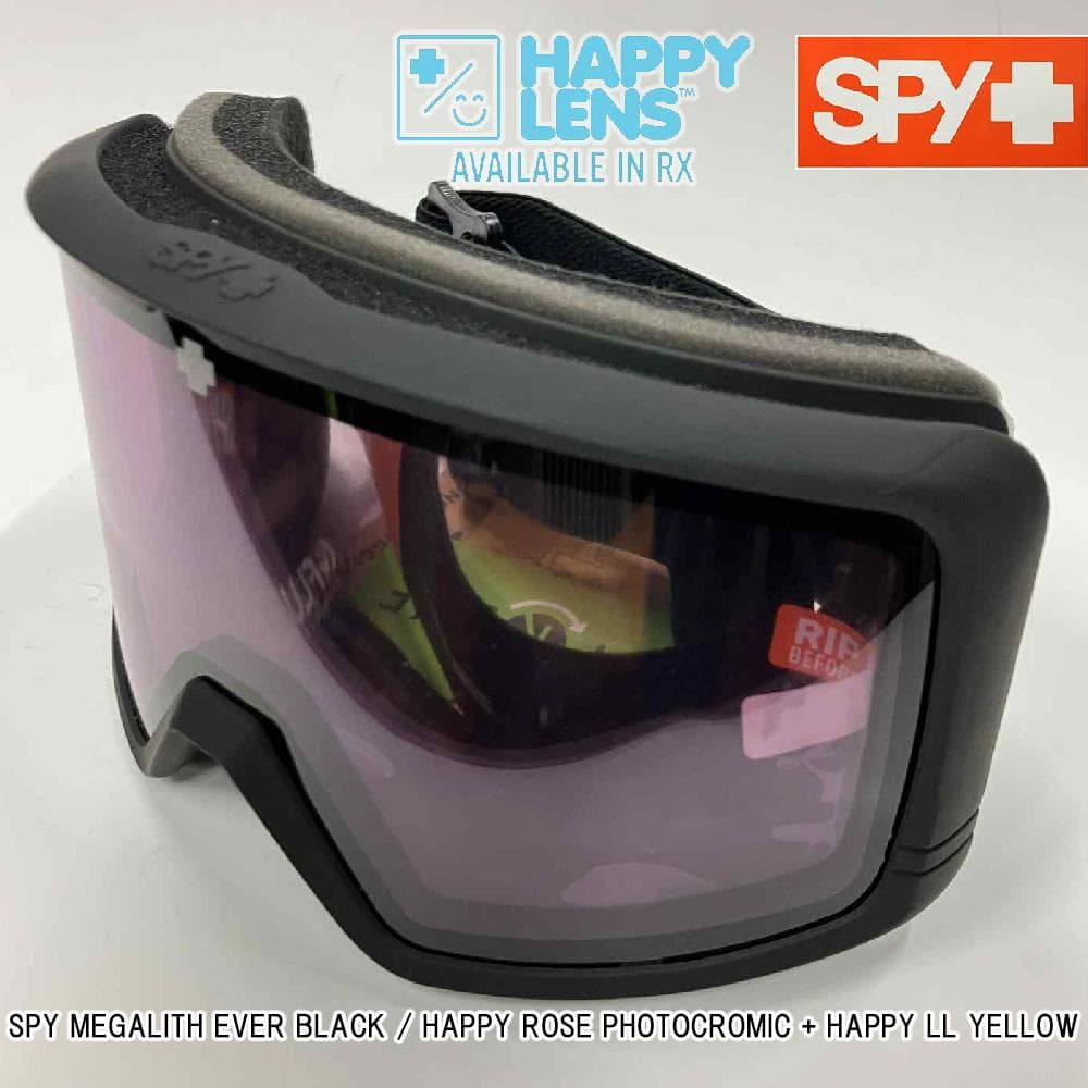 【新品】25-26 SPY MEGALITH EVER BLACK 調光レンズ