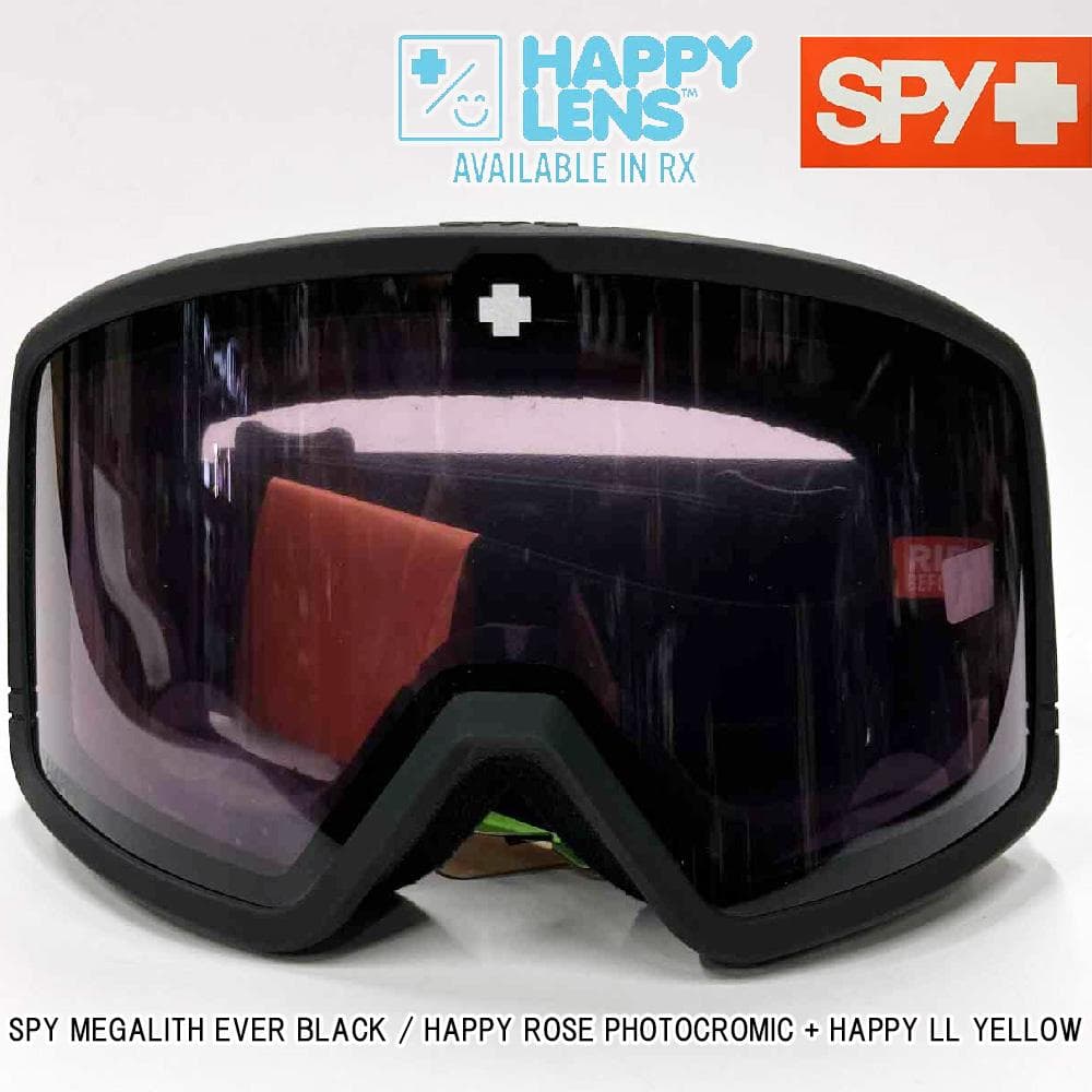 【新品】25-26 SPY MEGALITH EVER BLACK 調光レンズ
