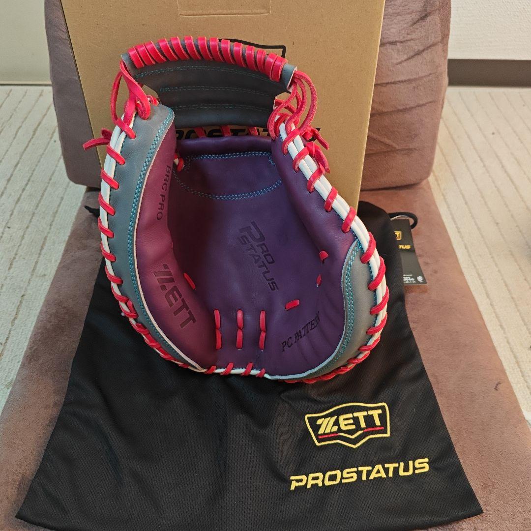 新品!型付け済！ZETTプロステイタス　軟式オーダーキャッチャーミット