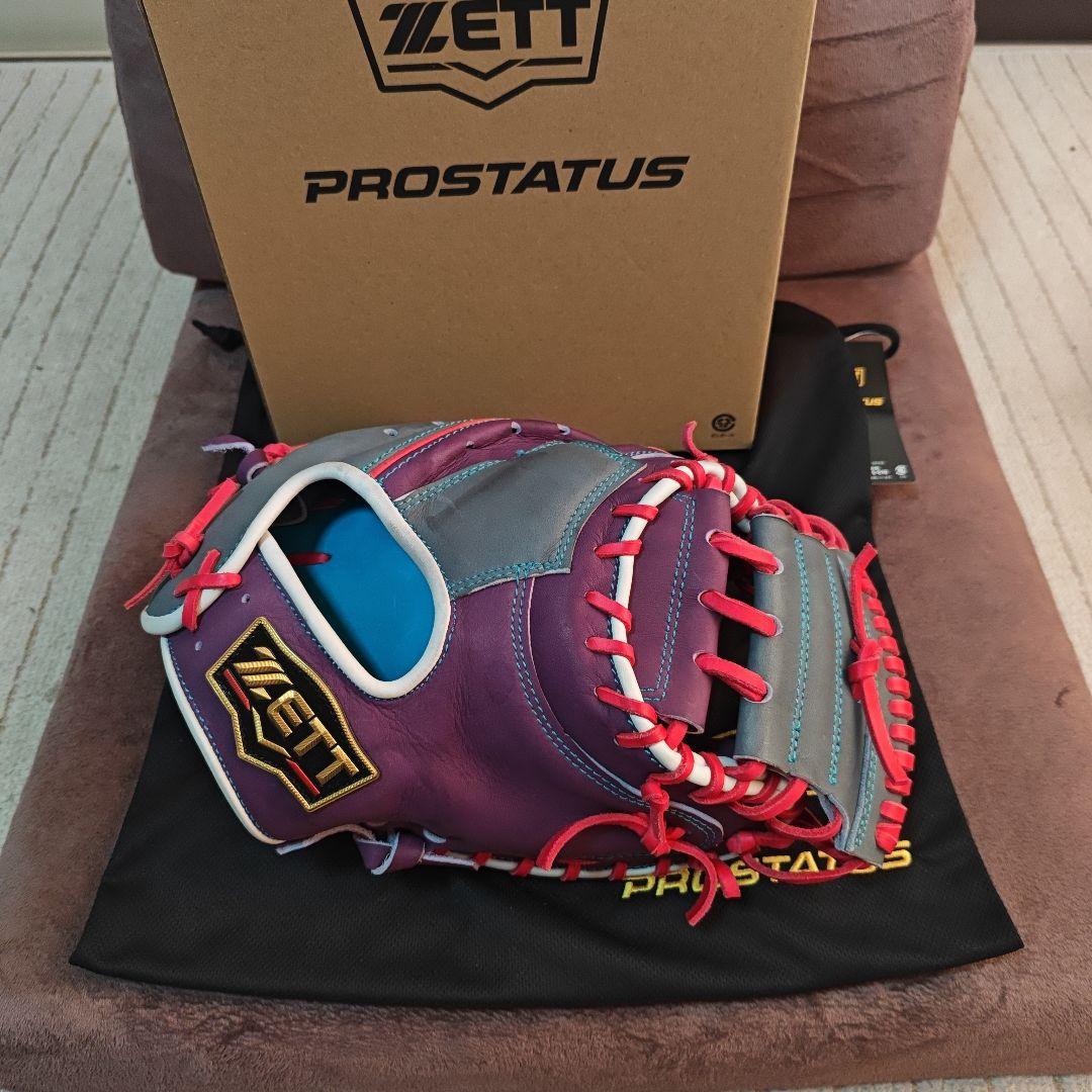 新品!型付け済！ZETTプロステイタス　軟式オーダーキャッチャーミット