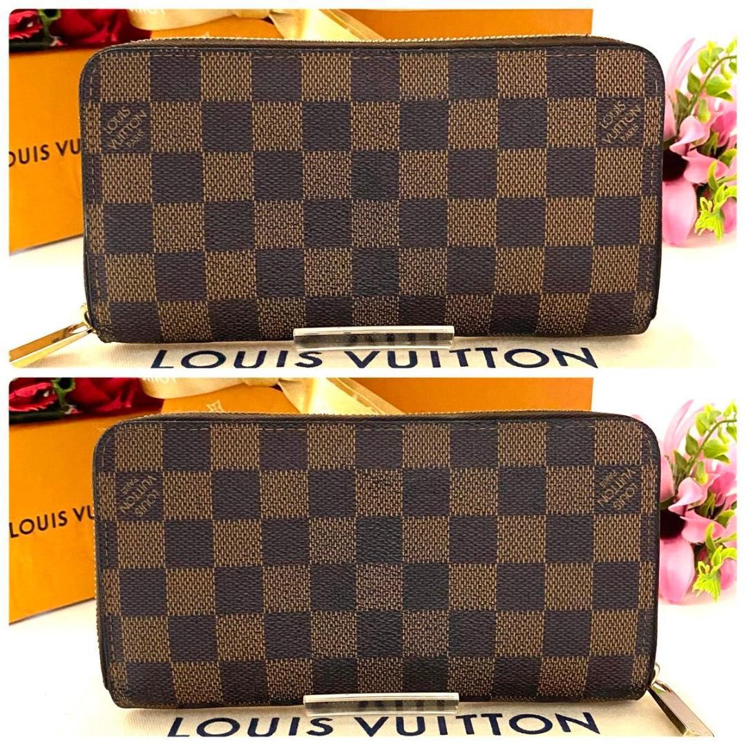 ルイ ヴィトン◎ジッピーウォレット 長財布 ラウンドファスナー ダミエ エベヌ