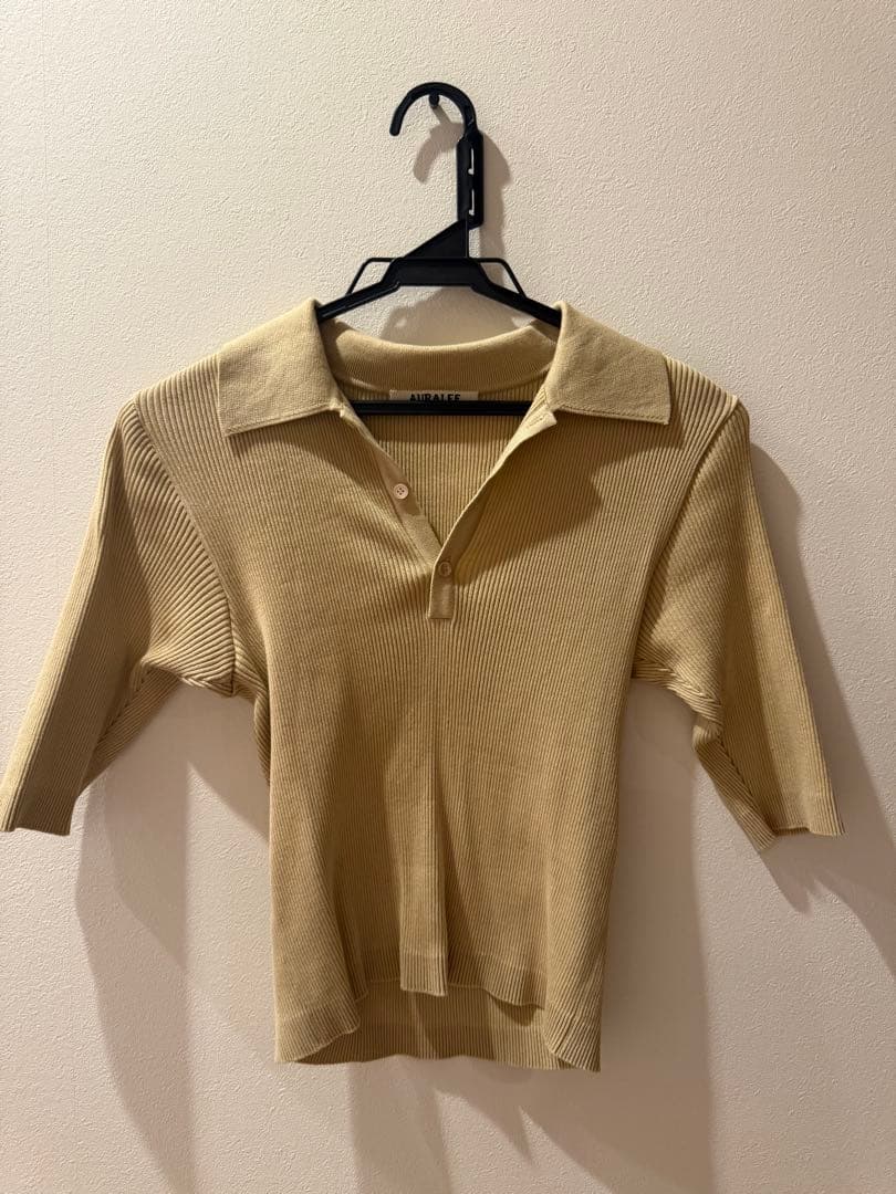 オーラリー　ニットポロシャツ