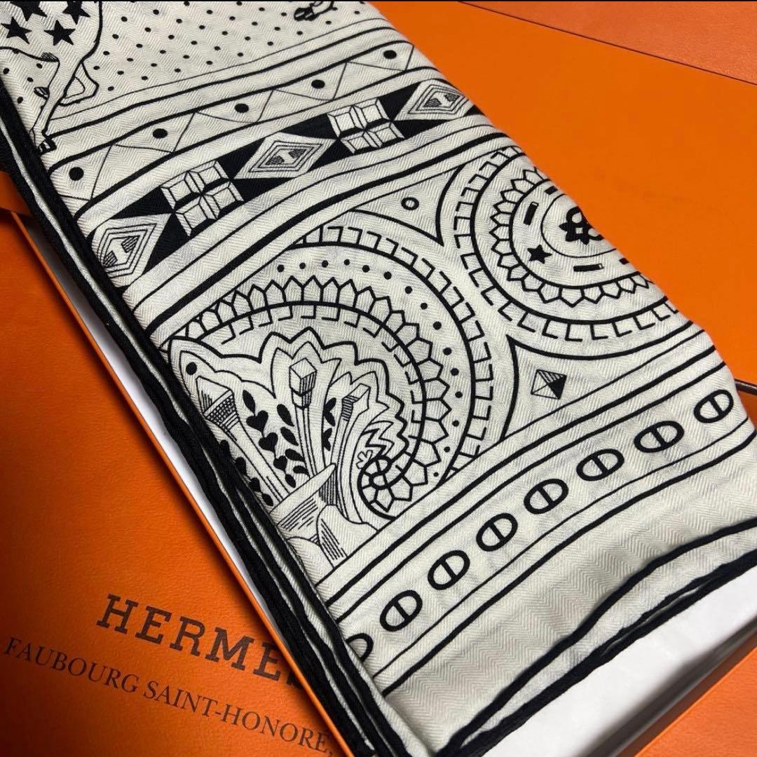 エルメス　カレジェアン　カシミアシルク　カシシル　140 シュヴァル