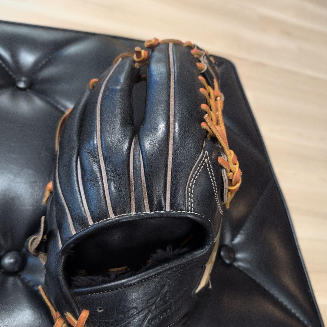 ゴ*ス様 ハイゴールド 一般軟式グローブ 右投　湯もみ型付済 三塁手・オールポジ