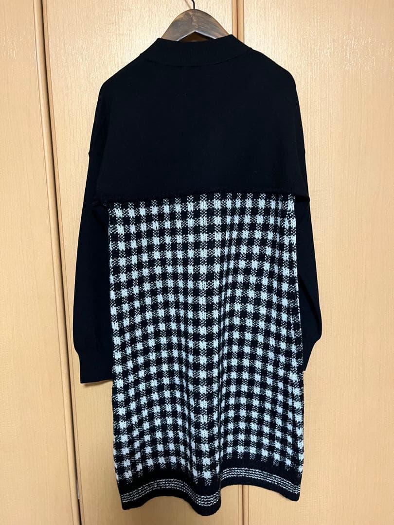 ★リコ★グレースコンチネンタル　チェック柄ニットワンピース