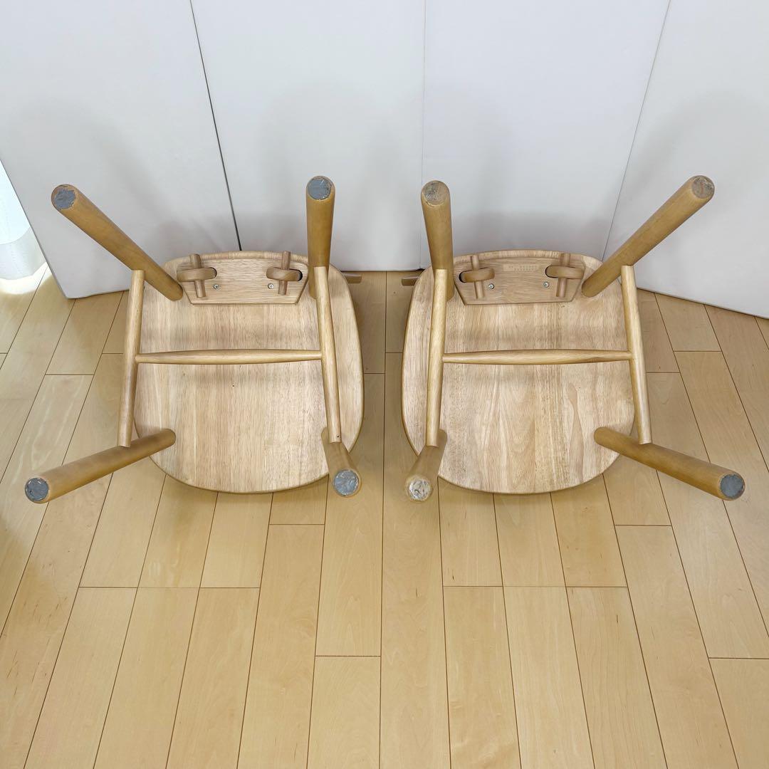 カリモク　karimoku 木製チェア　2脚セット　H字貫　国産　美品