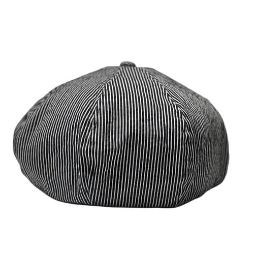 ラスト美品 BY GLADHAND ストライプキャスケット ブラックL 革スベリ