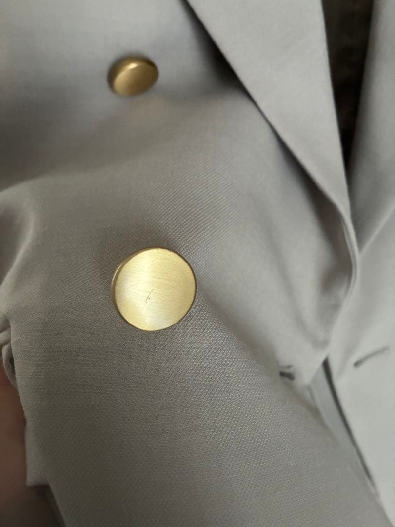 NOBLE ウールMIXツイルピークドラペルジャケット ベージュ 34