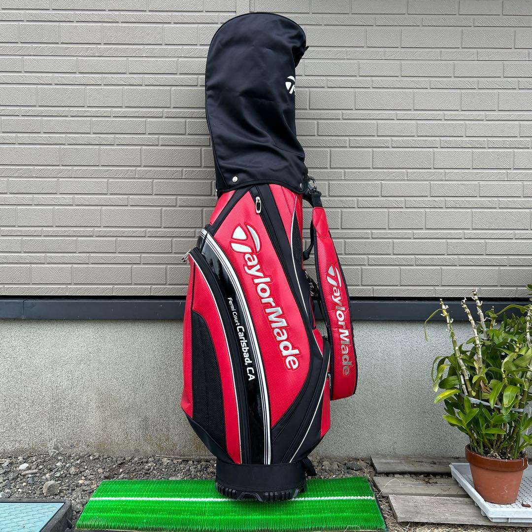 テーラーメイド Carlsbad,CA キャディバッグ 9型　レッド/ブラック