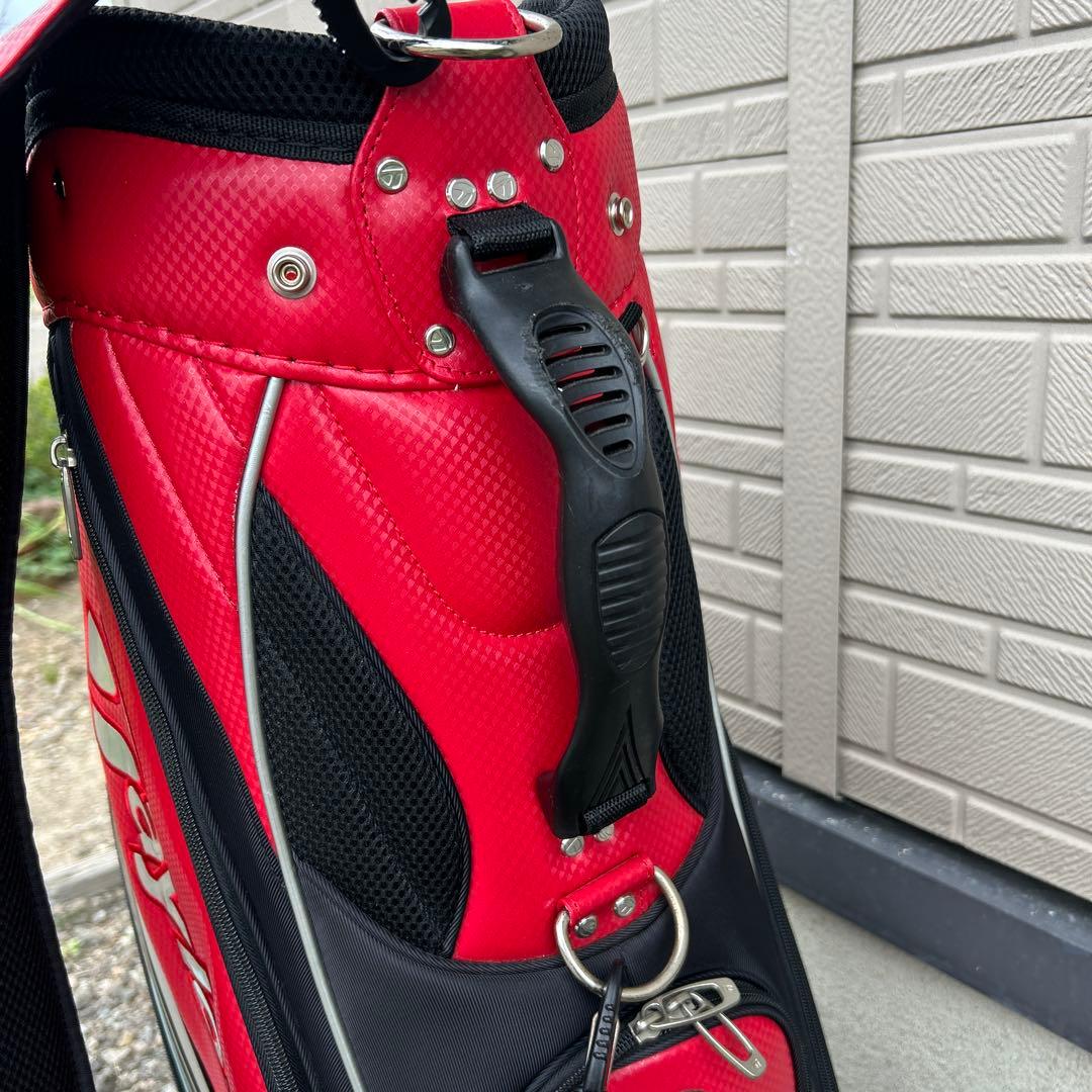 テーラーメイド Carlsbad,CA キャディバッグ 9型　レッド/ブラック