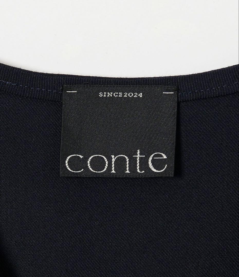 新品 conte フロントジップ Vネック オールインワン