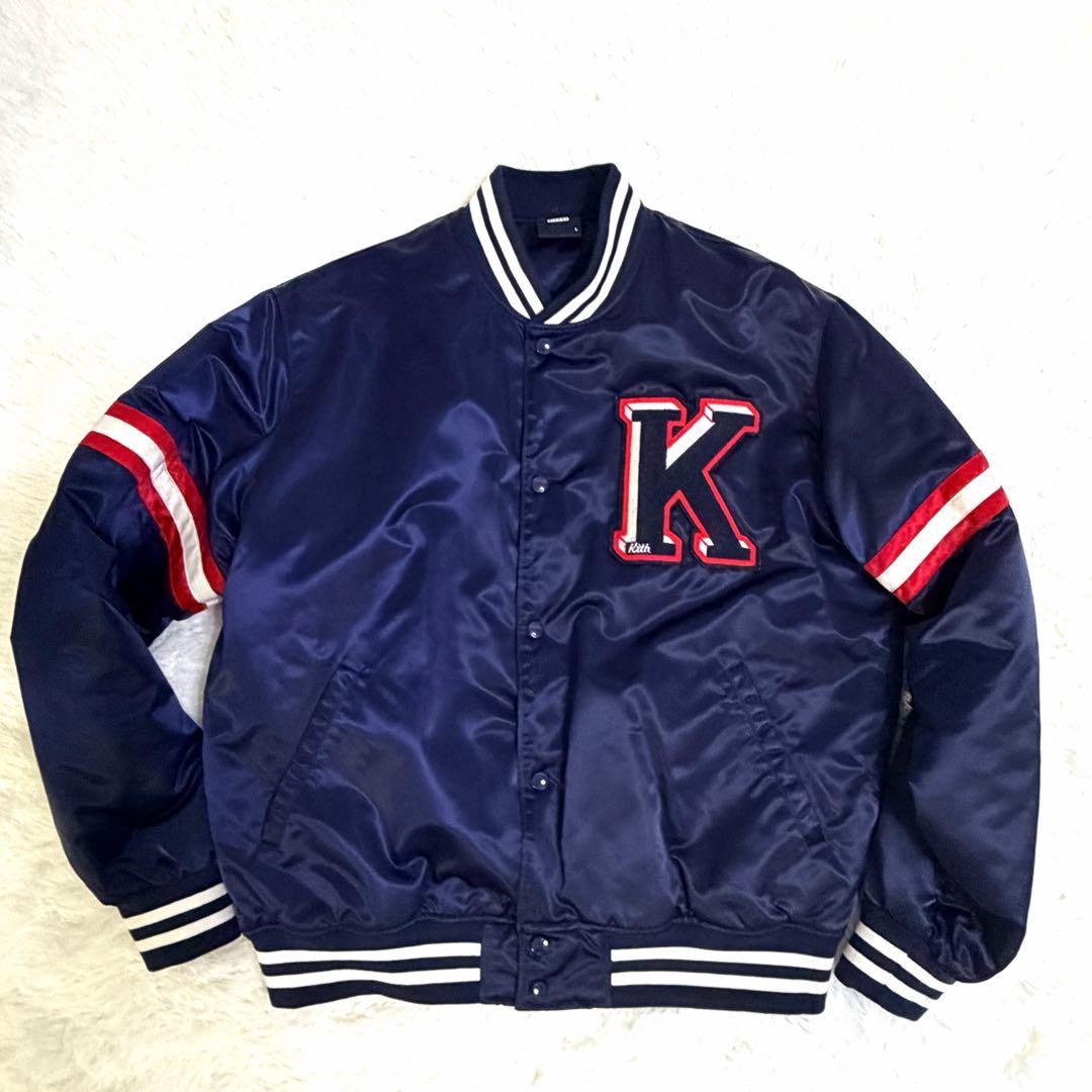 kith ボンバージャケット　中綿　ブルゾン　紺　L