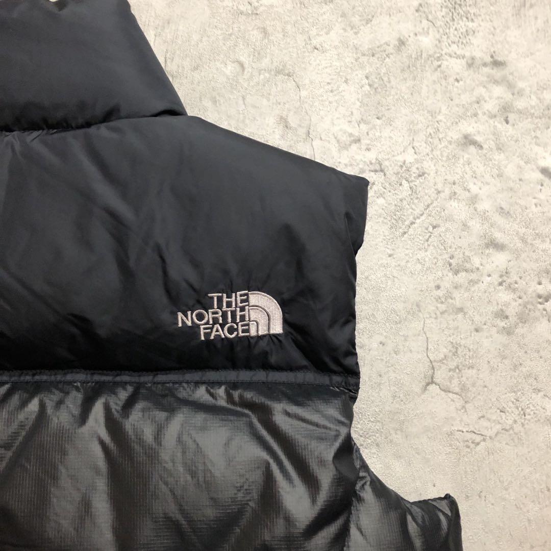 美品　ザノースフェイス　700フィル　ヌプシ　ダウンベスト　ブラック　S