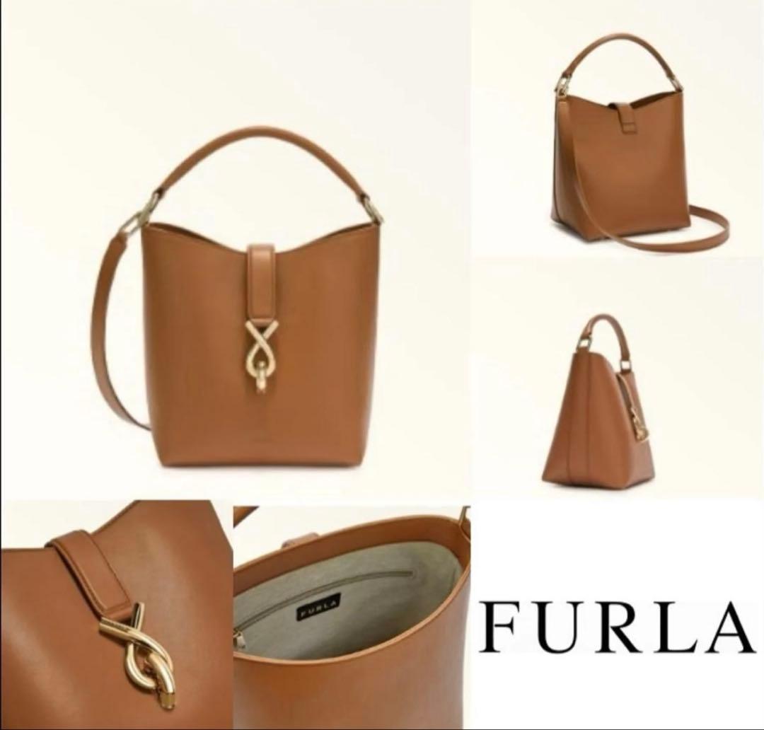 極美品　フルラ　FURLA ハンドバッグ　ショルダー付き
