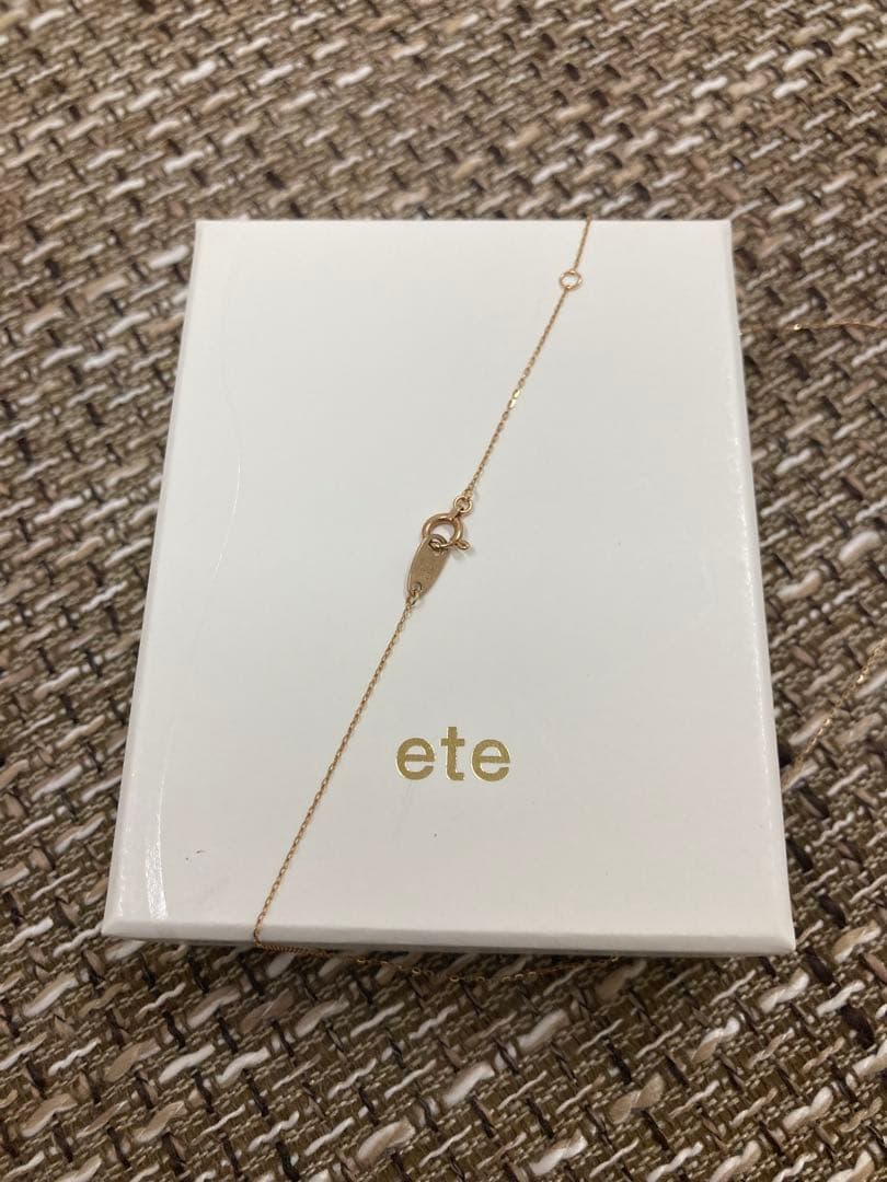 ete　レイヤー クレセントムーン ネックレス　K10YG