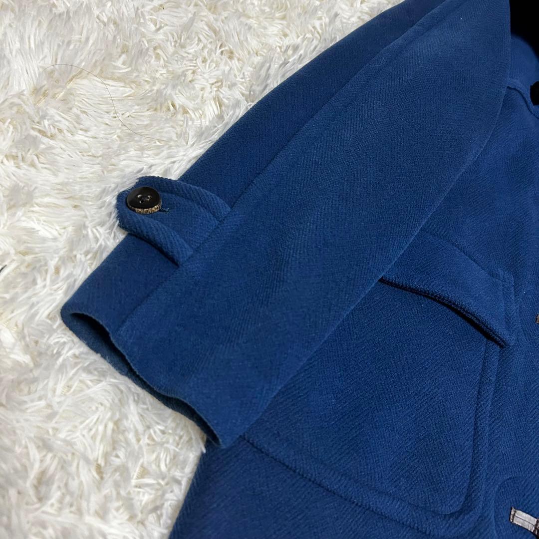 希少カラー　ムーアブルック　ヘリンボーン　ロングダッフルコート　丈100cm超